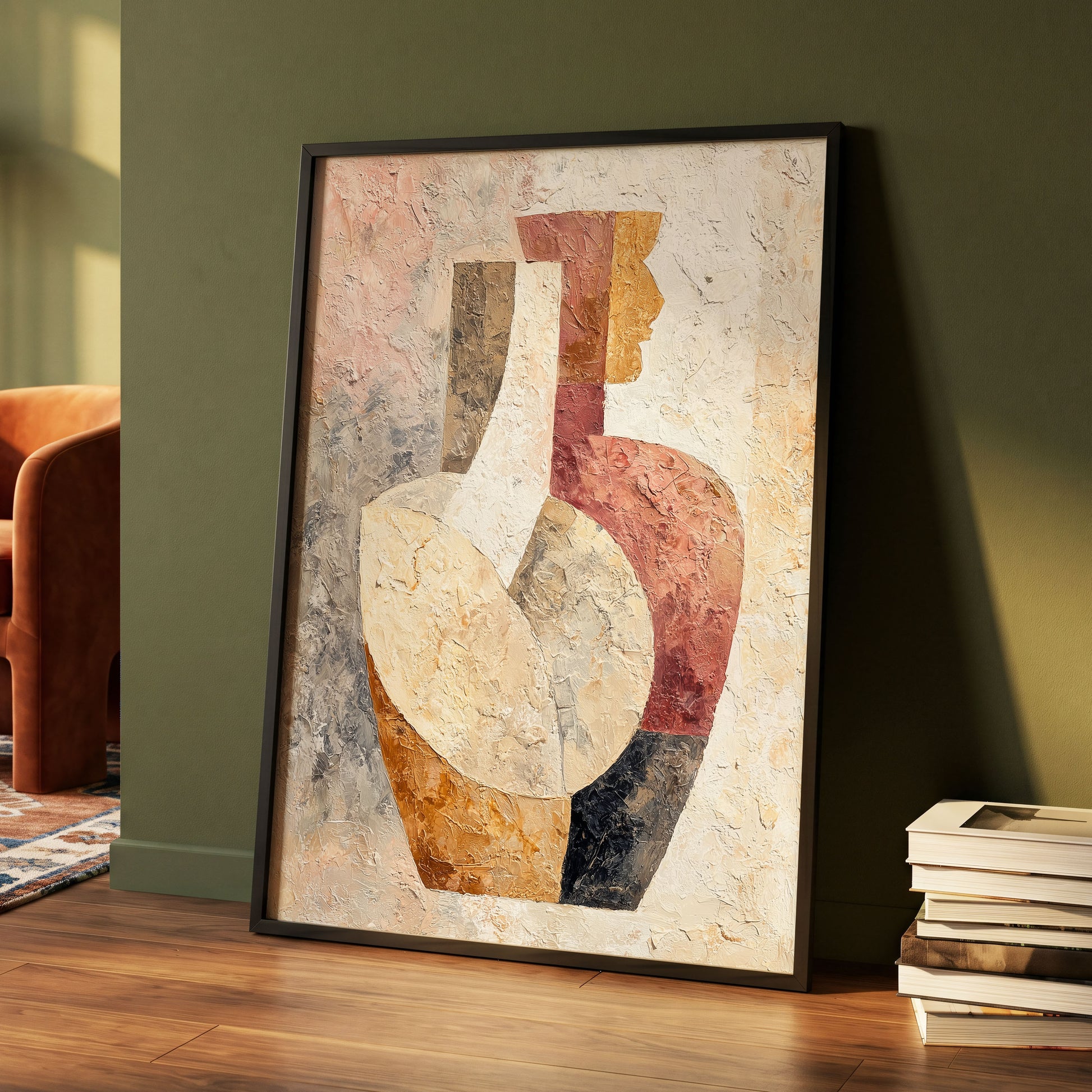 Earthen Figure Study – wall art displayed in a styled interior, gallery view 4