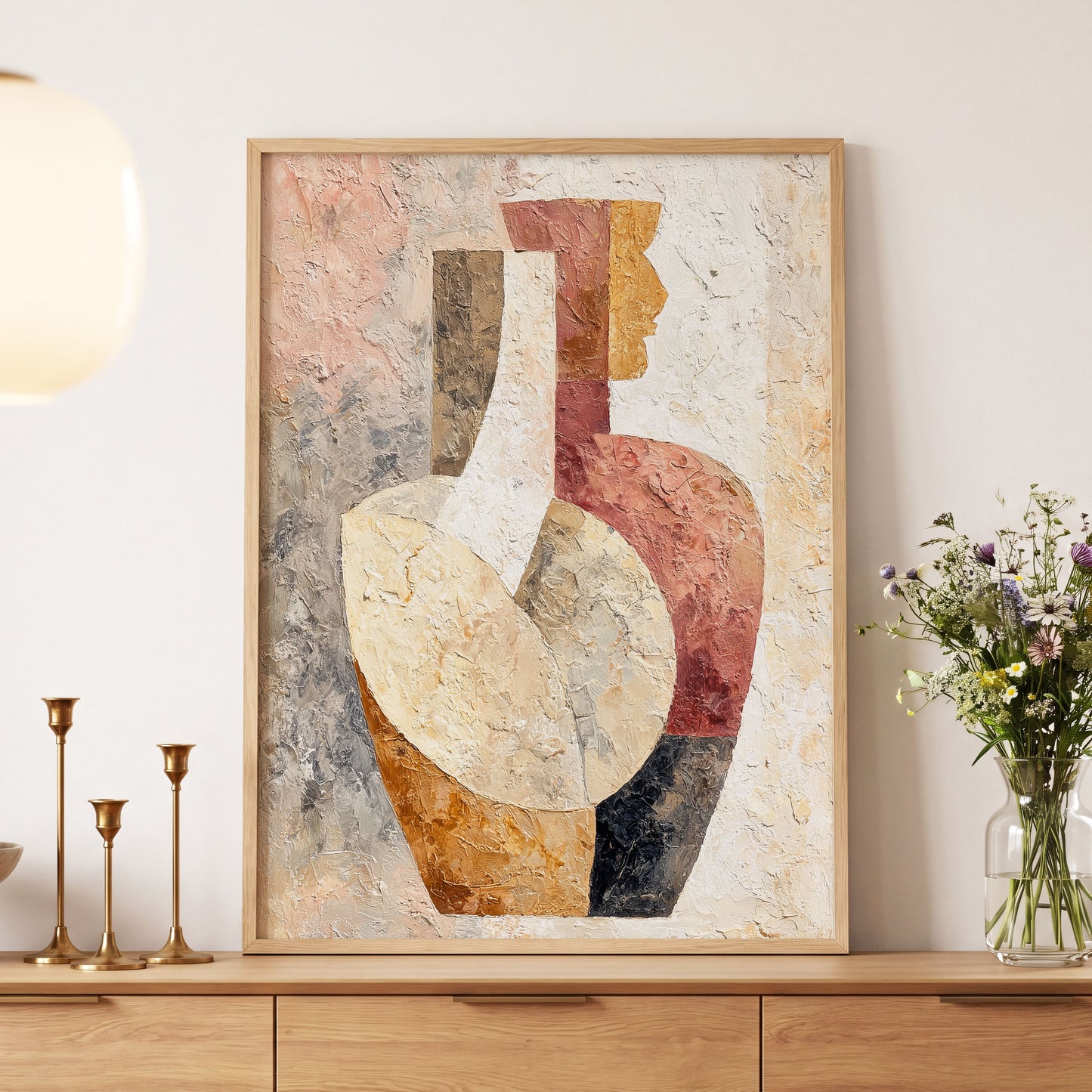 Earthen Figure Study – wall art displayed in a styled interior, gallery view 5