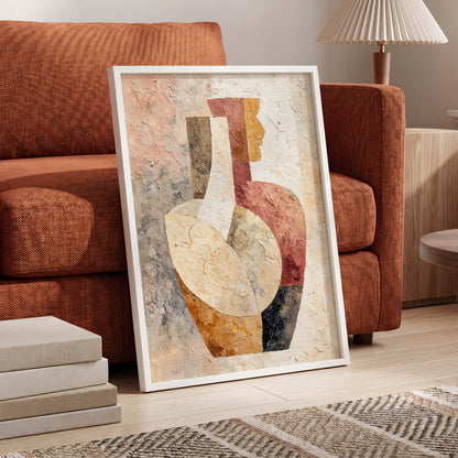 Earthen Figure Study – wall art displayed in a styled interior, gallery view 6