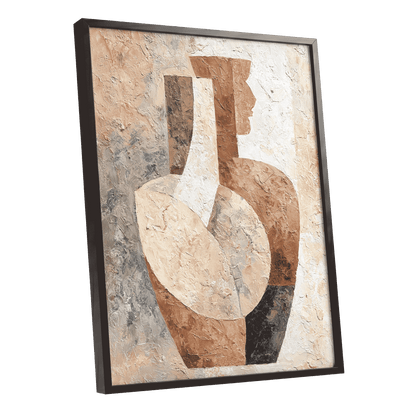 Earthen Figure Study – black framed poster option