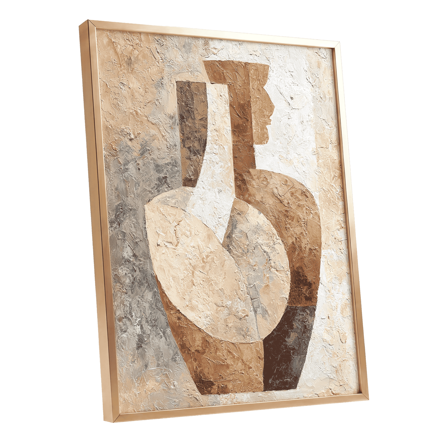Earthen Figure Study – gold framed poster option