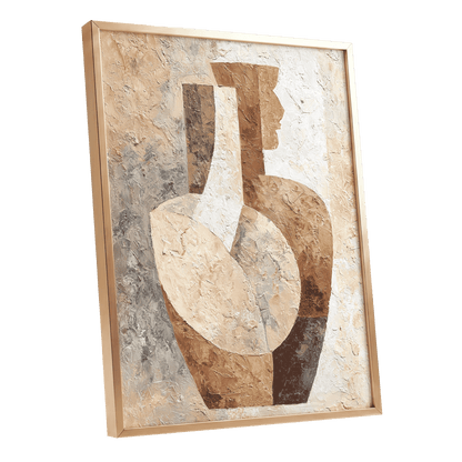 Earthen Figure Study – gold framed poster option