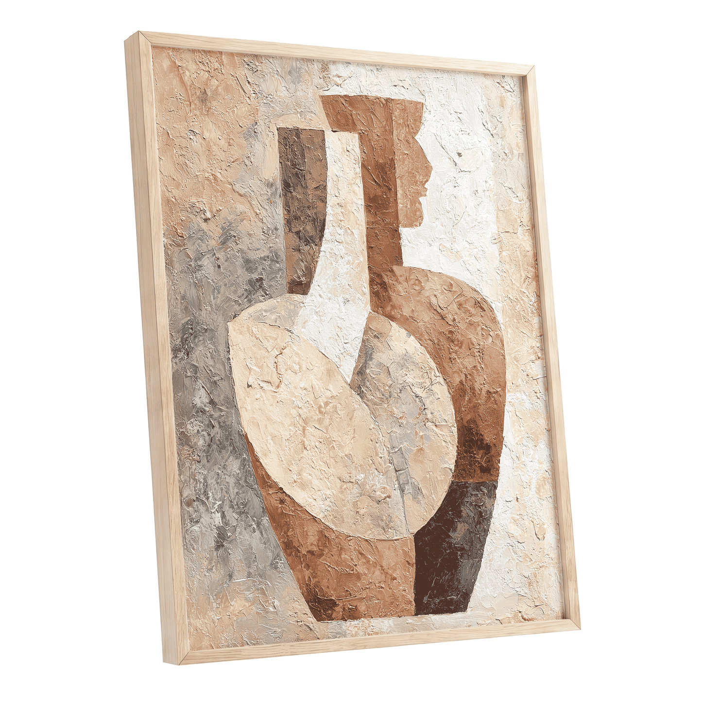 Earthen Figure Study – oak framed poster option