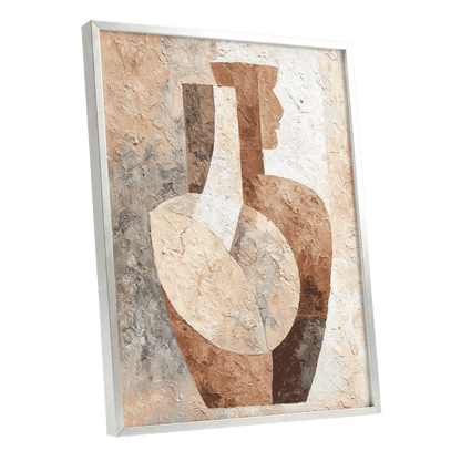Earthen Figure Study – silver framed poster option