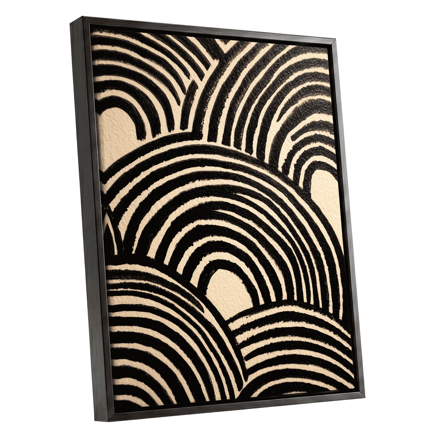 Echoed Arches – black framed canvas option