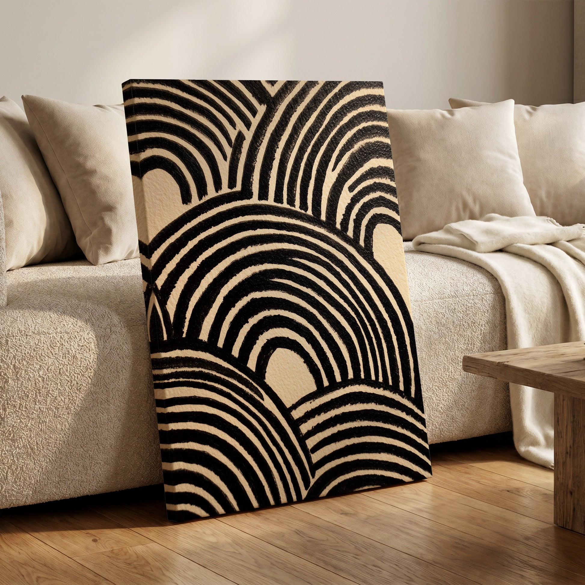 Echoed Arches – canvas wall art in a styled interior, gallery view 1