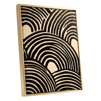 Echoed Arches – gold framed canvas option