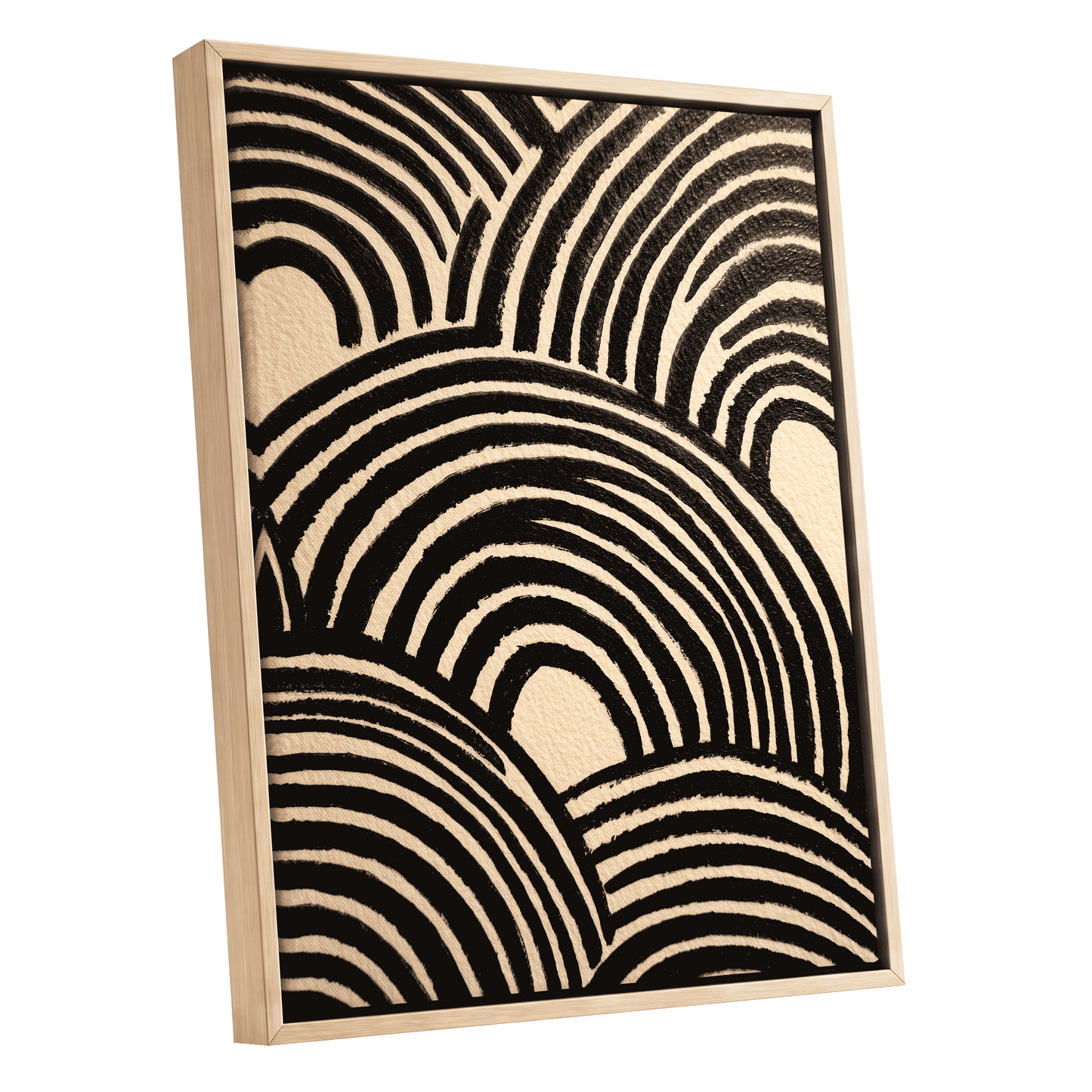 Echoed Arches – oak framed canvas option