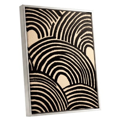 Echoed Arches – silver framed canvas option