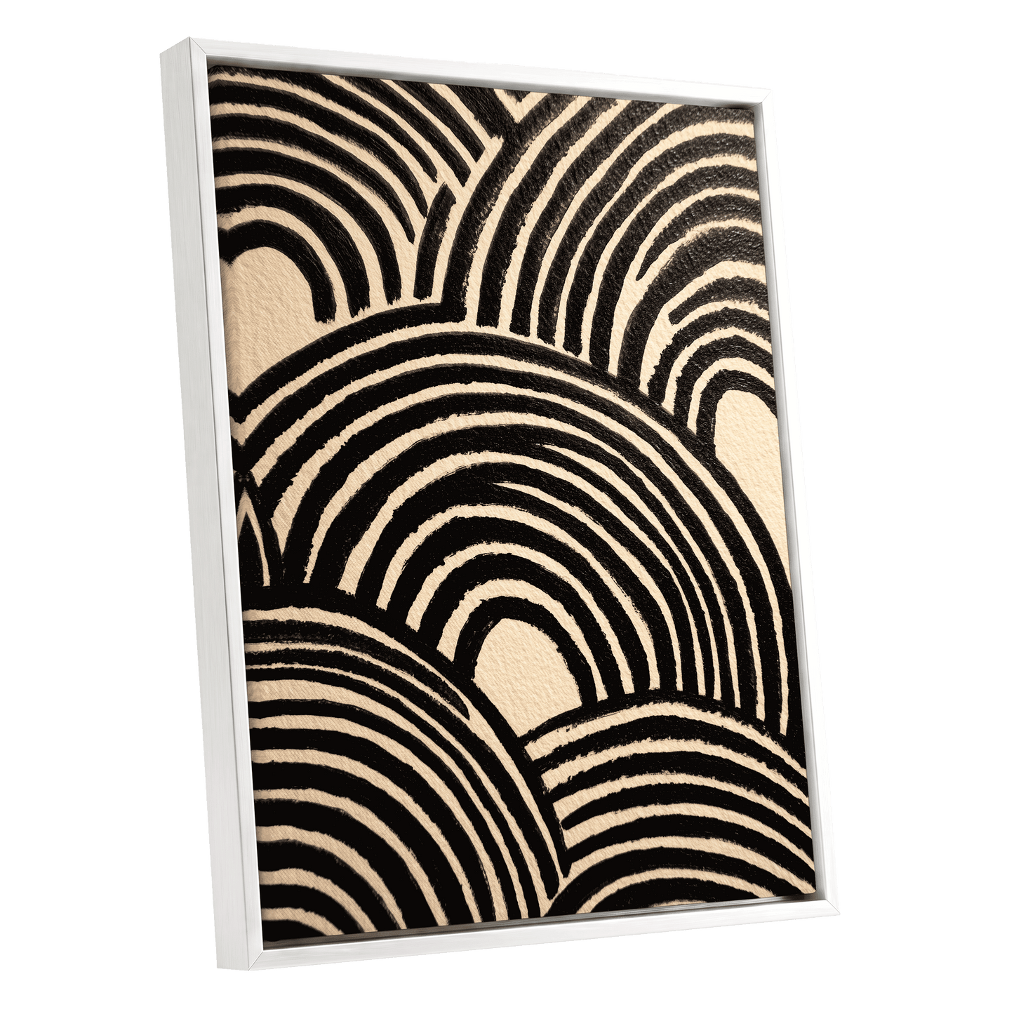 Echoed Arches – white framed canvas option
