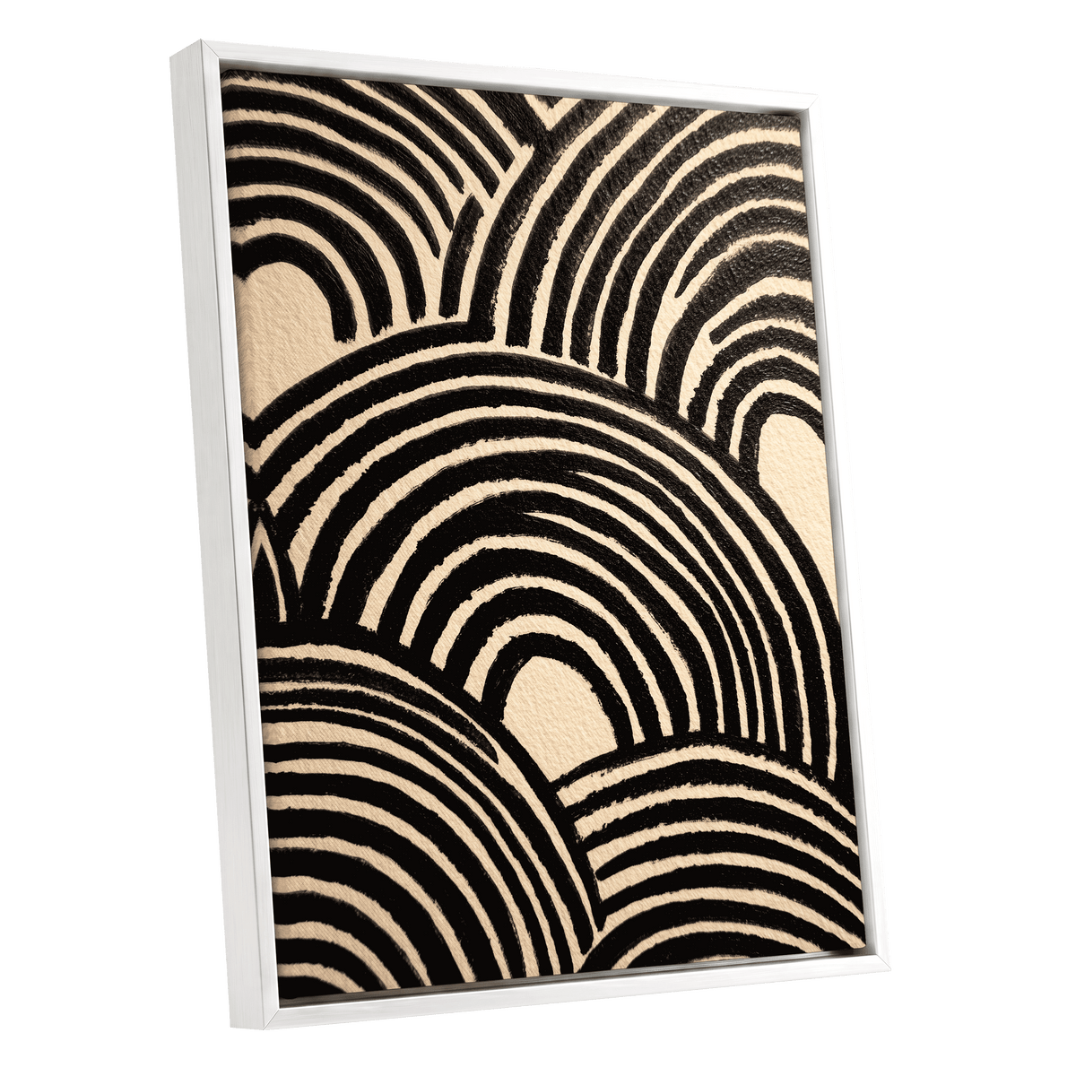 Echoed Arches – white framed canvas option