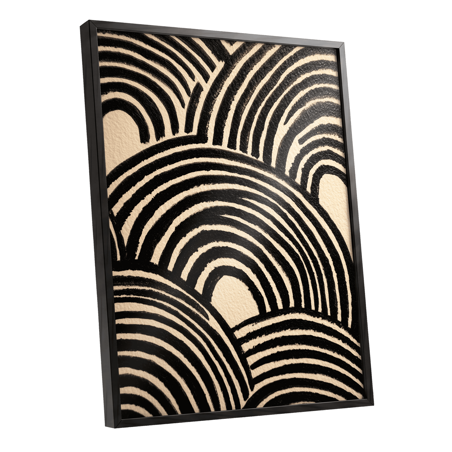 Echoed Arches – black framed poster option