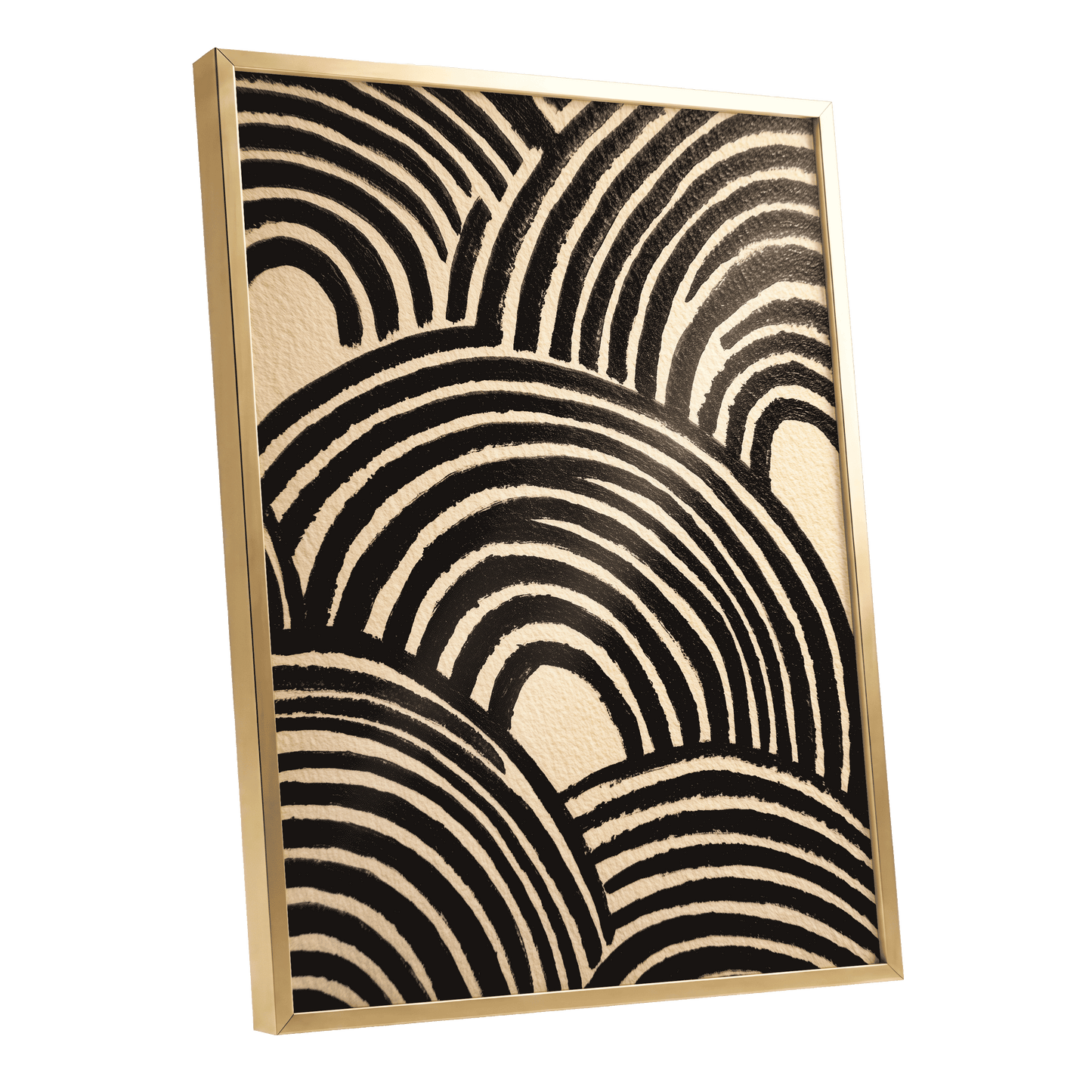 Echoed Arches – gold framed poster option