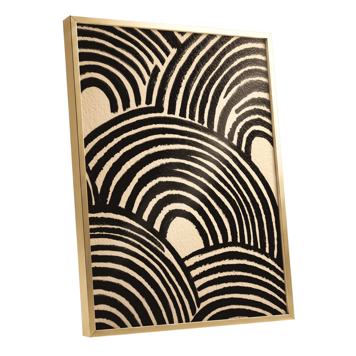 Echoed Arches – gold framed poster option
