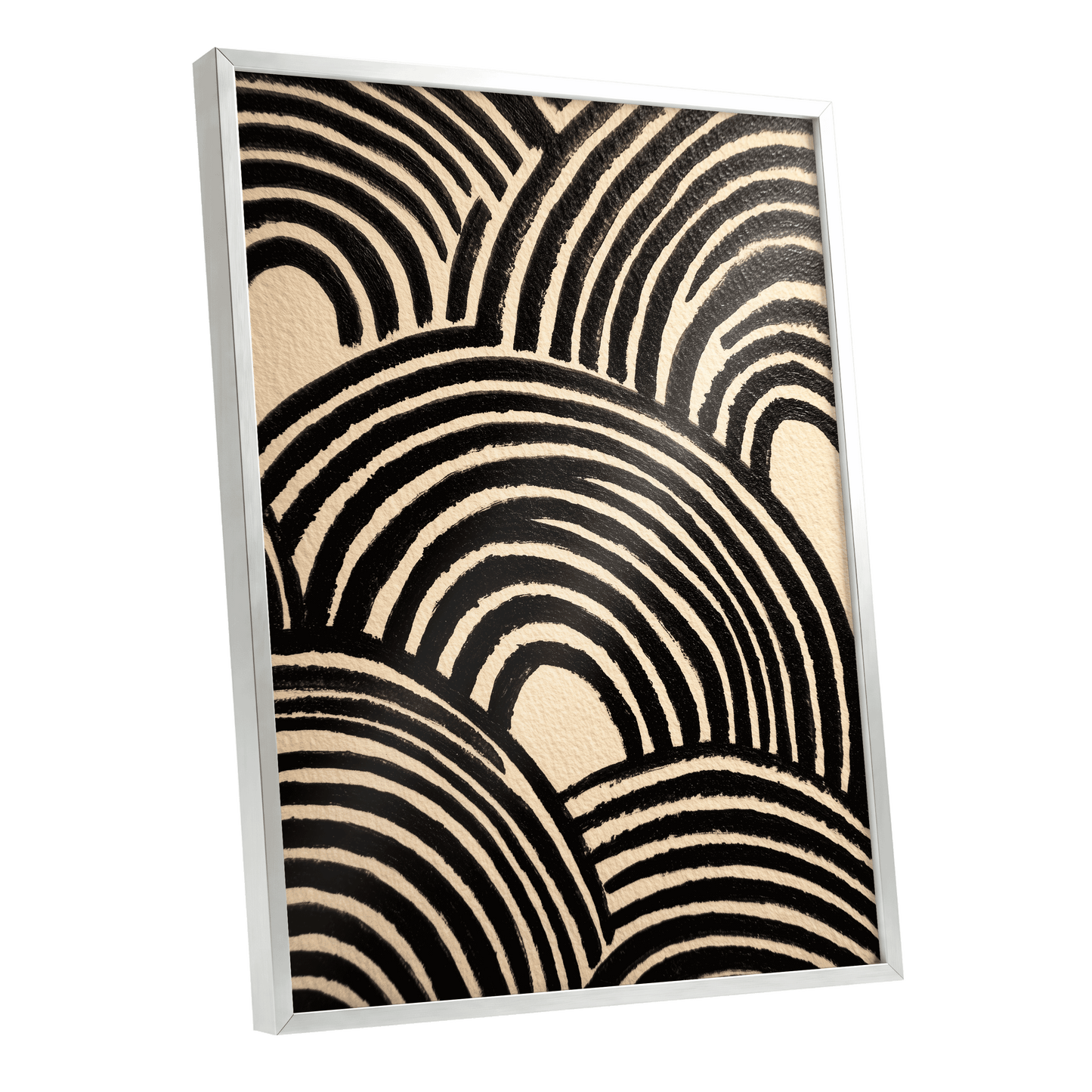 Echoed Arches – silver framed poster option