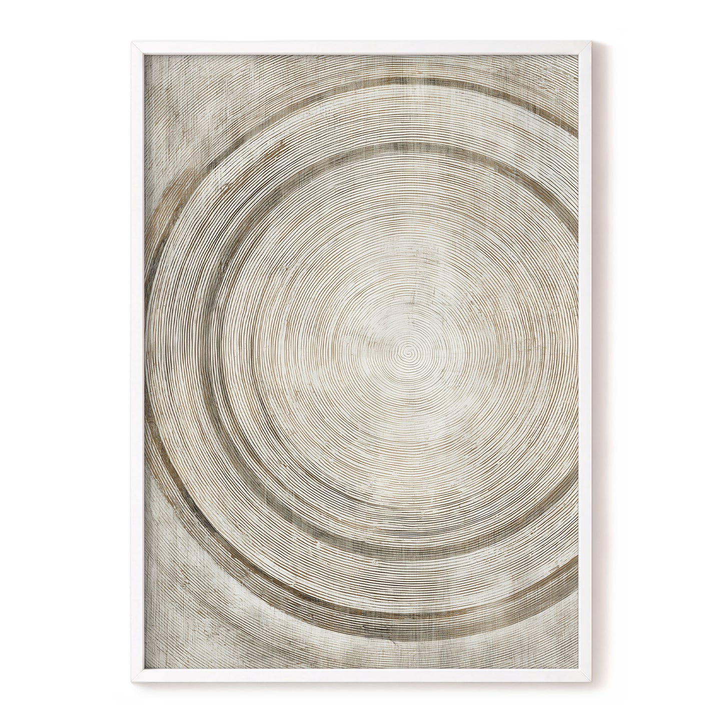 Echoes in the Grain, beige, brown, gray nature wall art, front artwork view