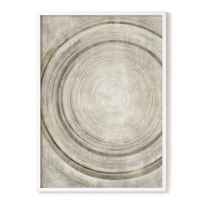Echoes in the Grain, beige, brown, gray nature wall art, front artwork view