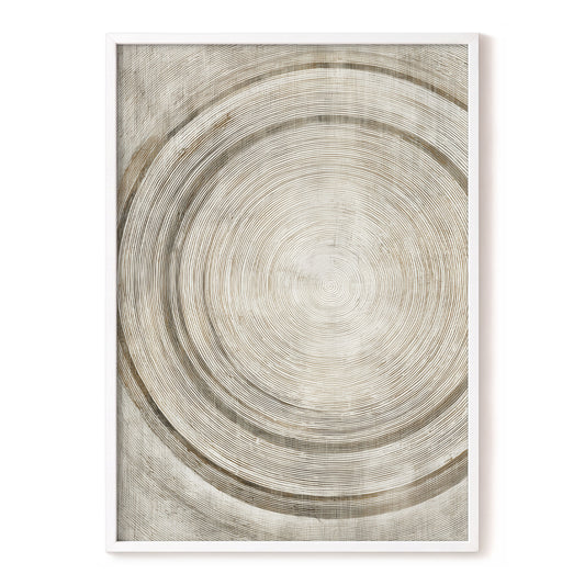 Echoes in the Grain, beige, brown, gray nature wall art, front artwork view