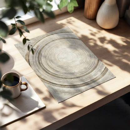 Echoes in the Grain, beige, brown, gray nature wall art displayed in a styled interior, gallery view 5