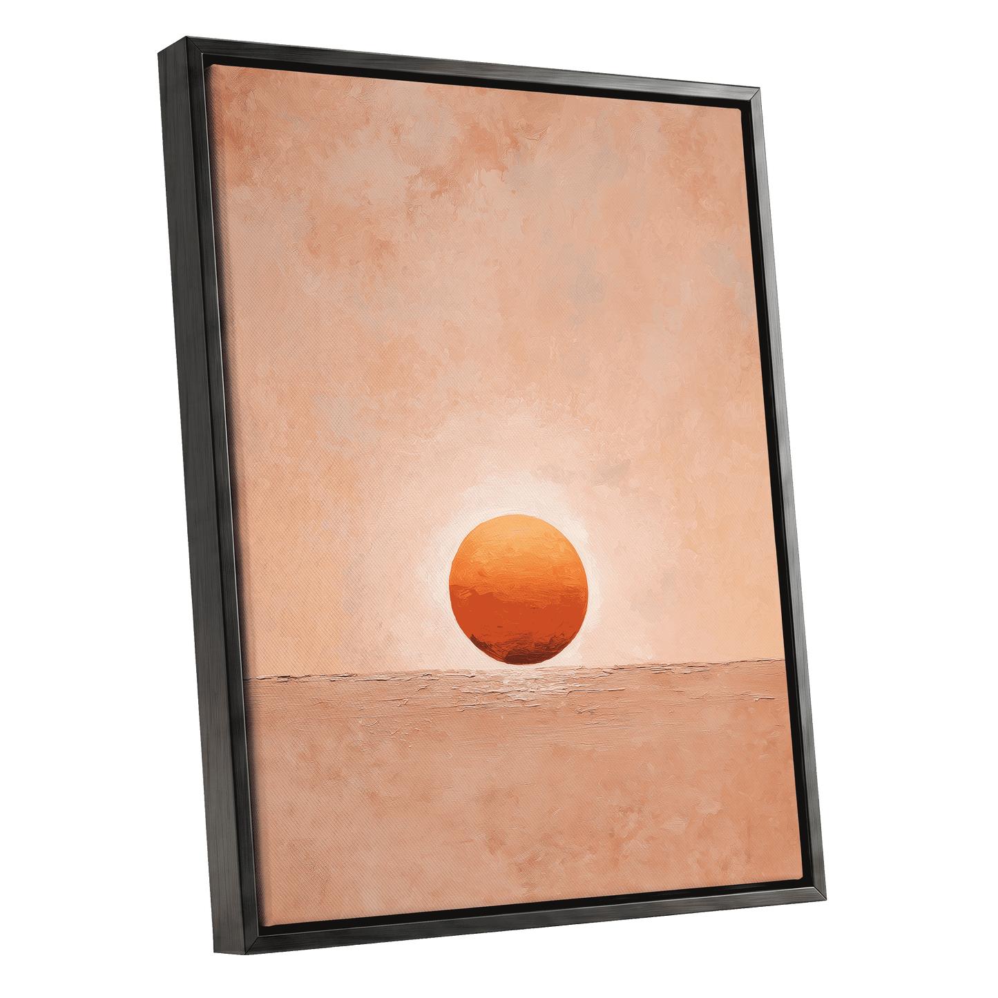 Ember at Still Horizon – black framed canvas option