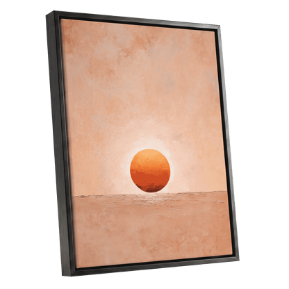 Ember at Still Horizon – black framed canvas option