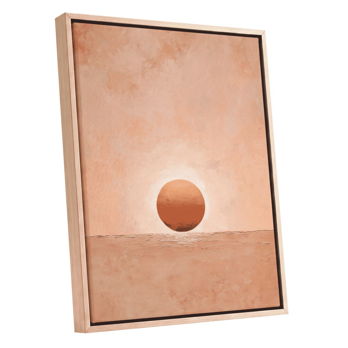 Ember at Still Horizon – oak framed canvas option