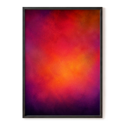 Ember Bloom, orange, red, pink abstract wall art, front artwork view