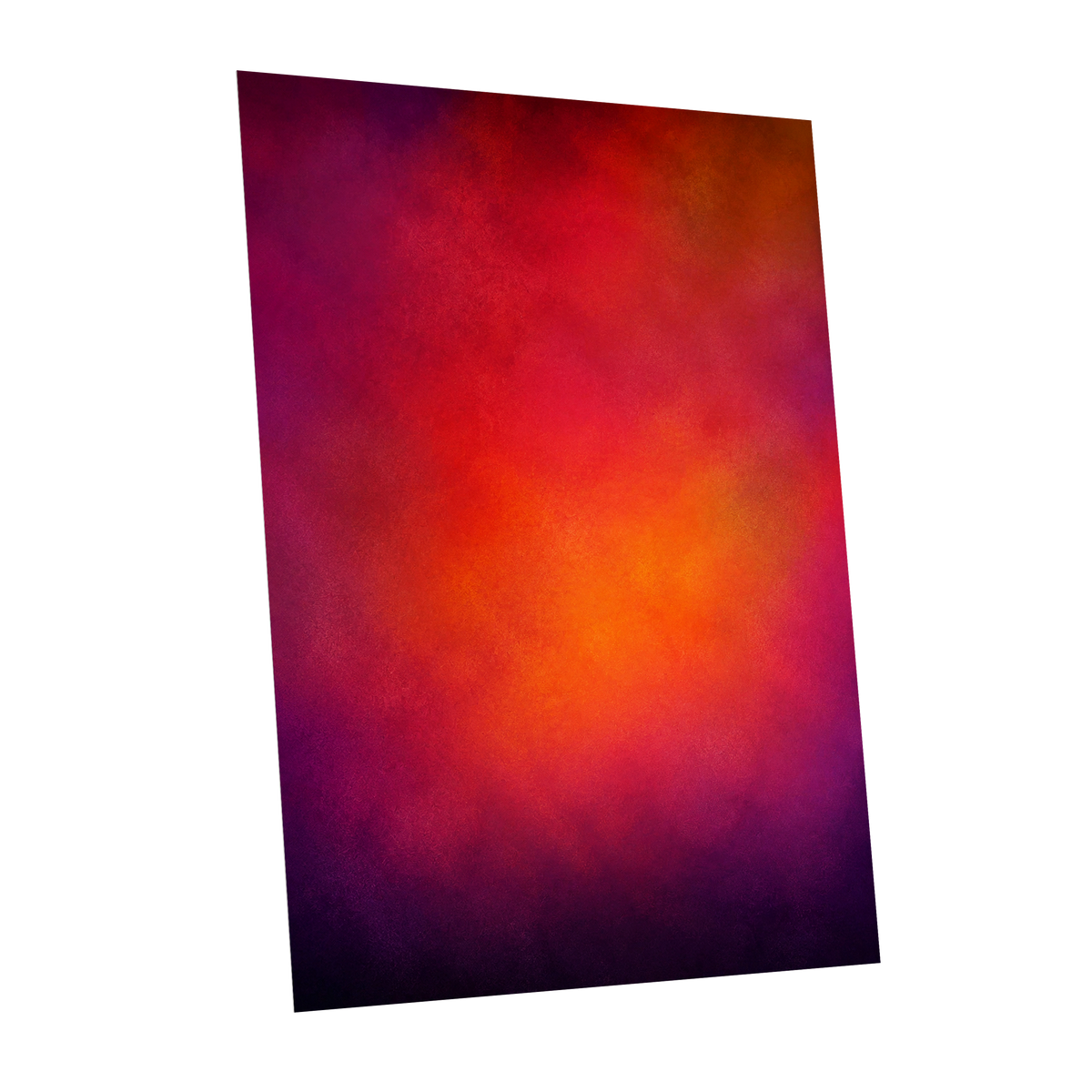 Ember Bloom, orange, red, pink abstract wall art shown as a unframed poster wall art print