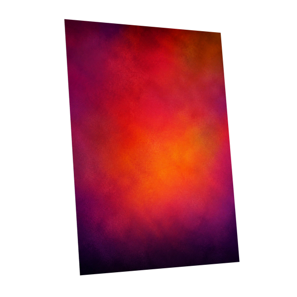 Ember Bloom, orange, red, pink abstract wall art shown as a unframed poster wall art print