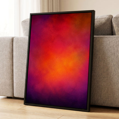 Ember Bloom, orange, red, pink abstract wall art displayed in a styled interior, gallery view 4