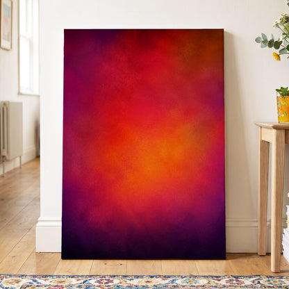 Ember Bloom, orange, red, pink abstract wall art displayed in a styled interior, gallery view 7