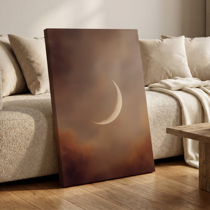 Ember Crescent – canvas wall art in a styled interior, gallery view 1