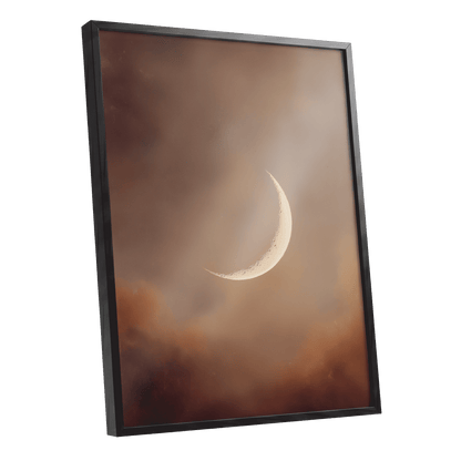 Ember Crescent – black framed poster option