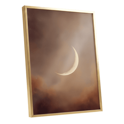 Ember Crescent – gold framed poster option