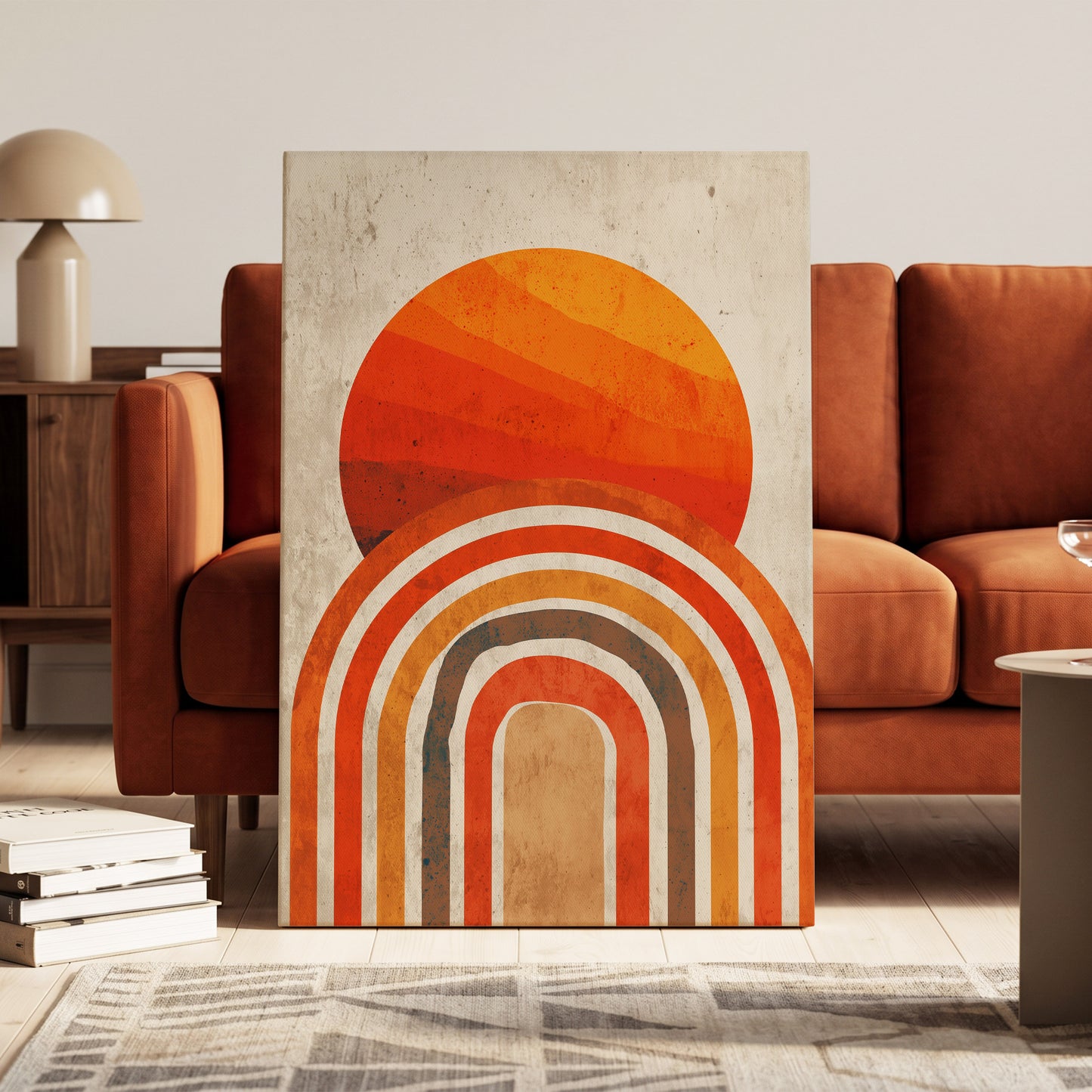 Ember Horizon Arches – canvas wall art in a styled interior, gallery view 1