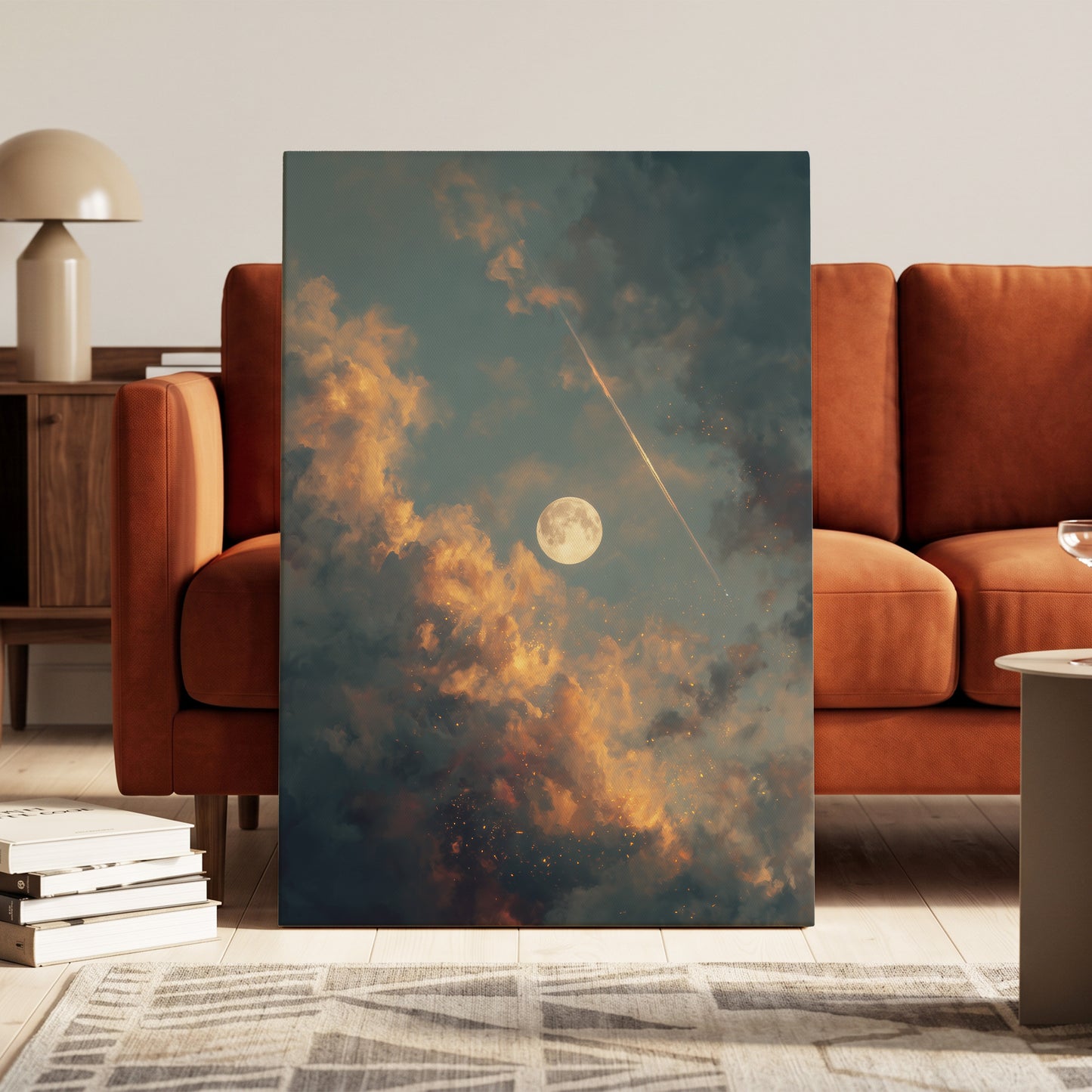 Ember Moon – canvas wall art in a styled interior, gallery view 1
