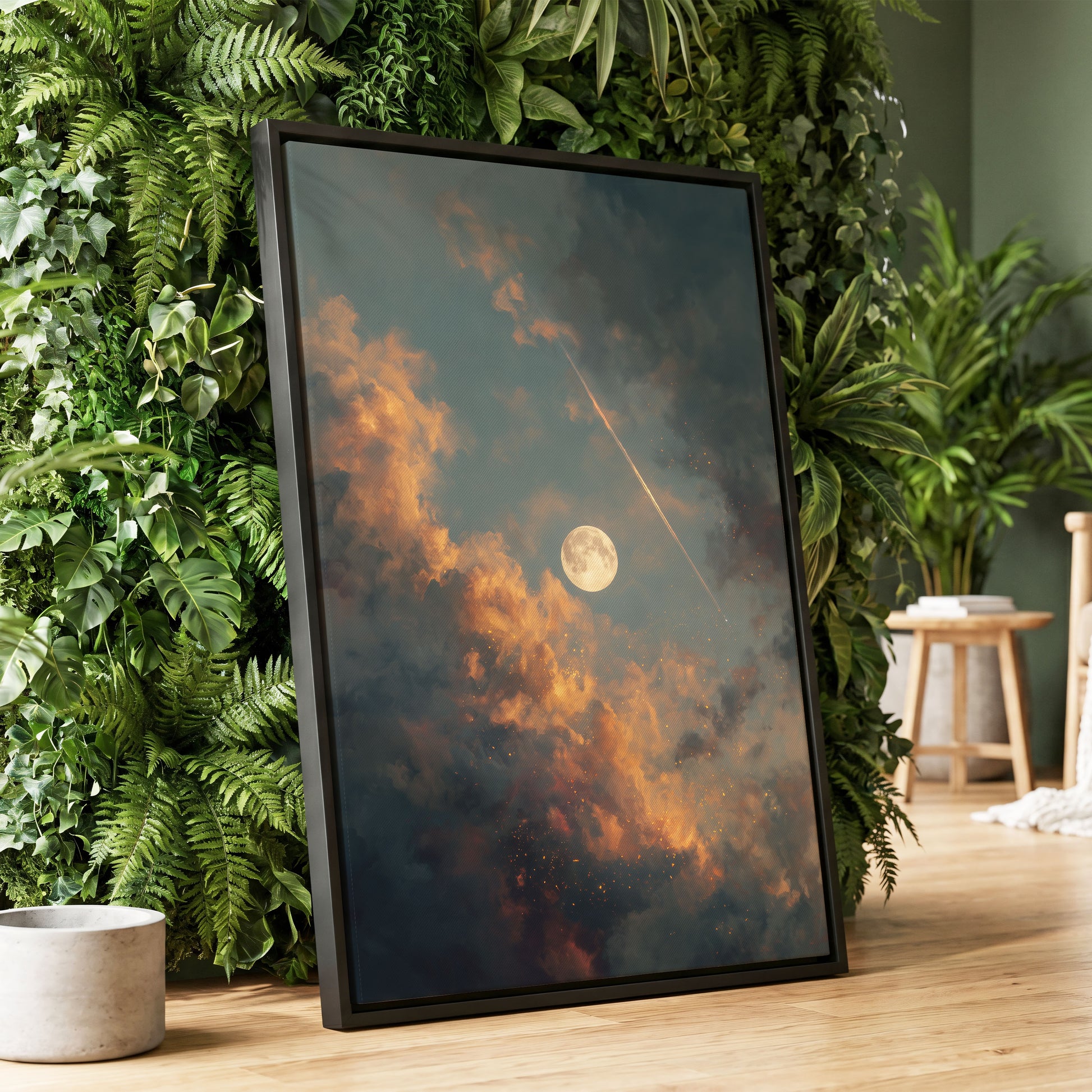 Ember Moon – wall art displayed in a styled interior, gallery view 1