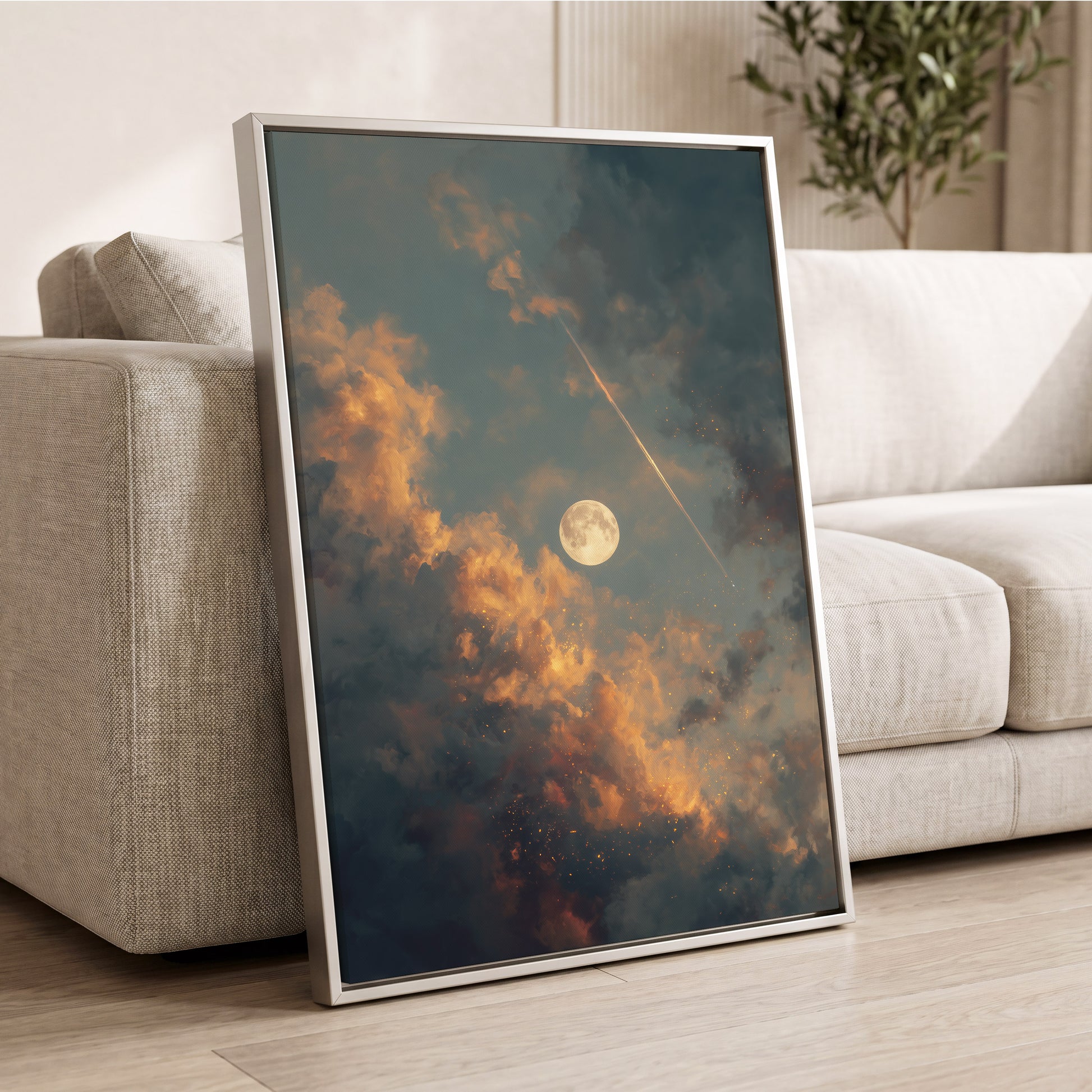 Ember Moon – wall art displayed in a styled interior, gallery view 2
