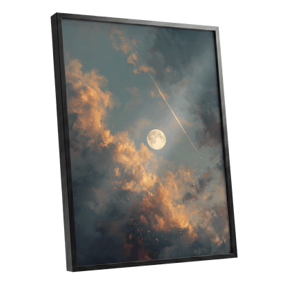 Ember Moon – black framed poster option