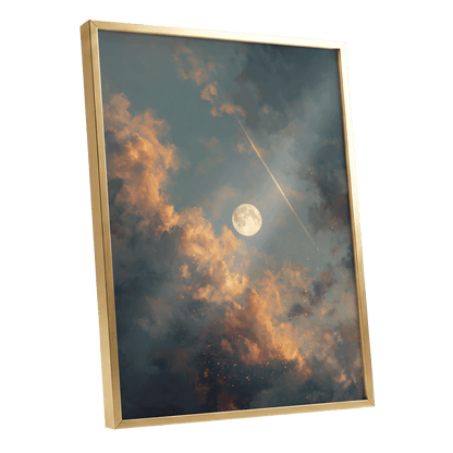 Ember Moon – gold framed poster option