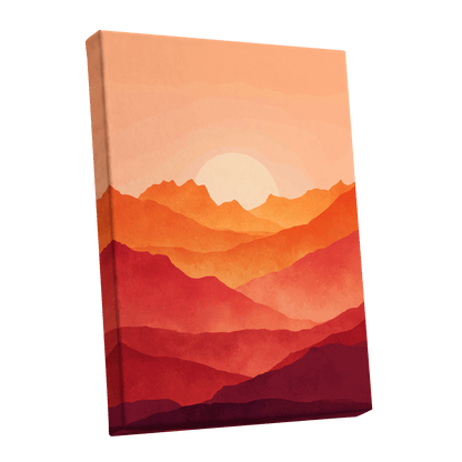 Ember Ridge Sunset – stretched canvas option