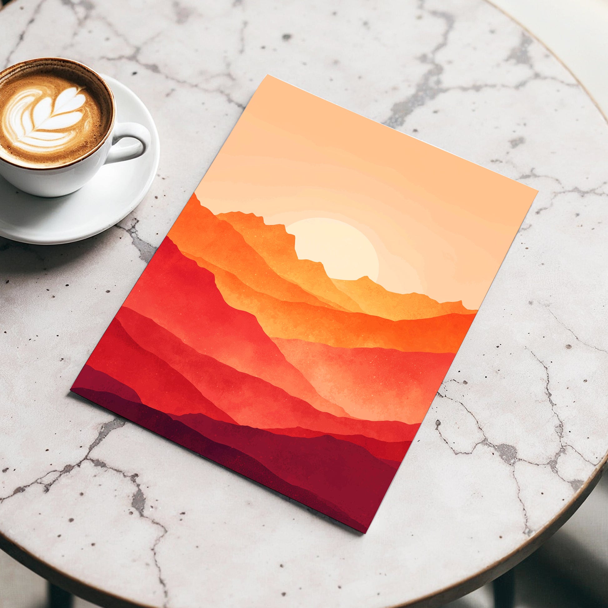Ember Ridge Sunset – wall art displayed in a styled interior, gallery view 3