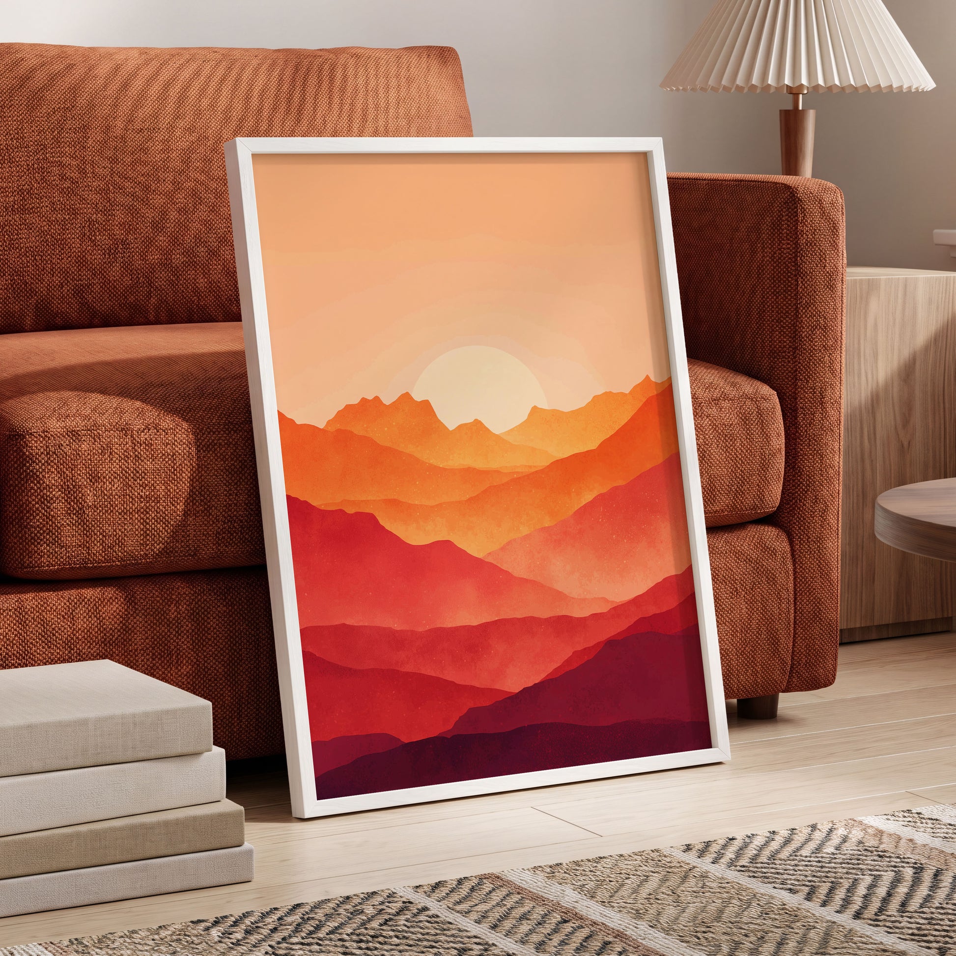 Ember Ridge Sunset – wall art displayed in a styled interior, gallery view 6