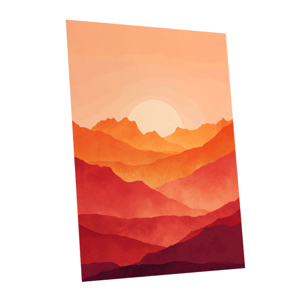 Ember Ridge Sunset – unframed poster option
