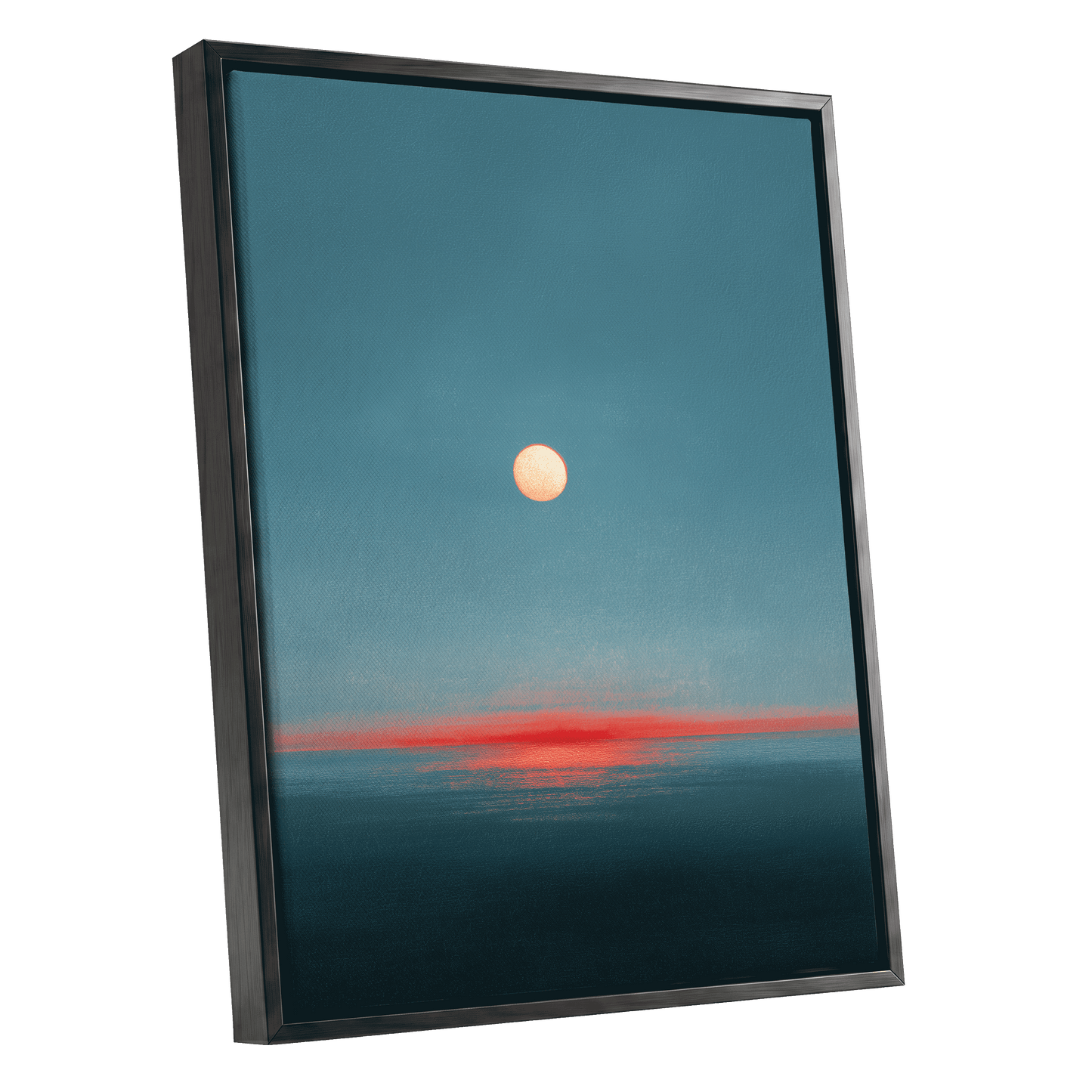 Ember Tide – black framed canvas option