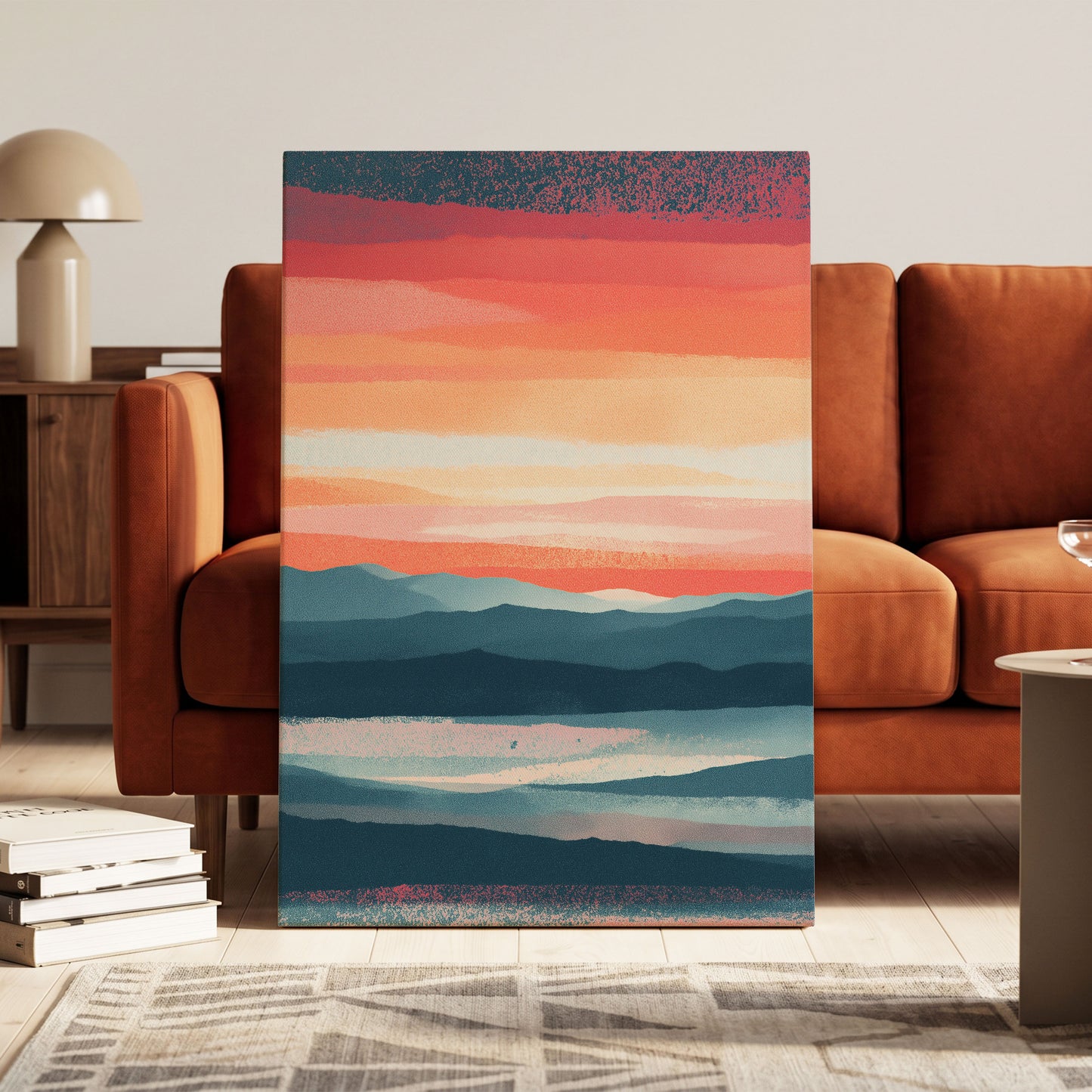 Ember Tide – canvas wall art in a styled interior, gallery view 1