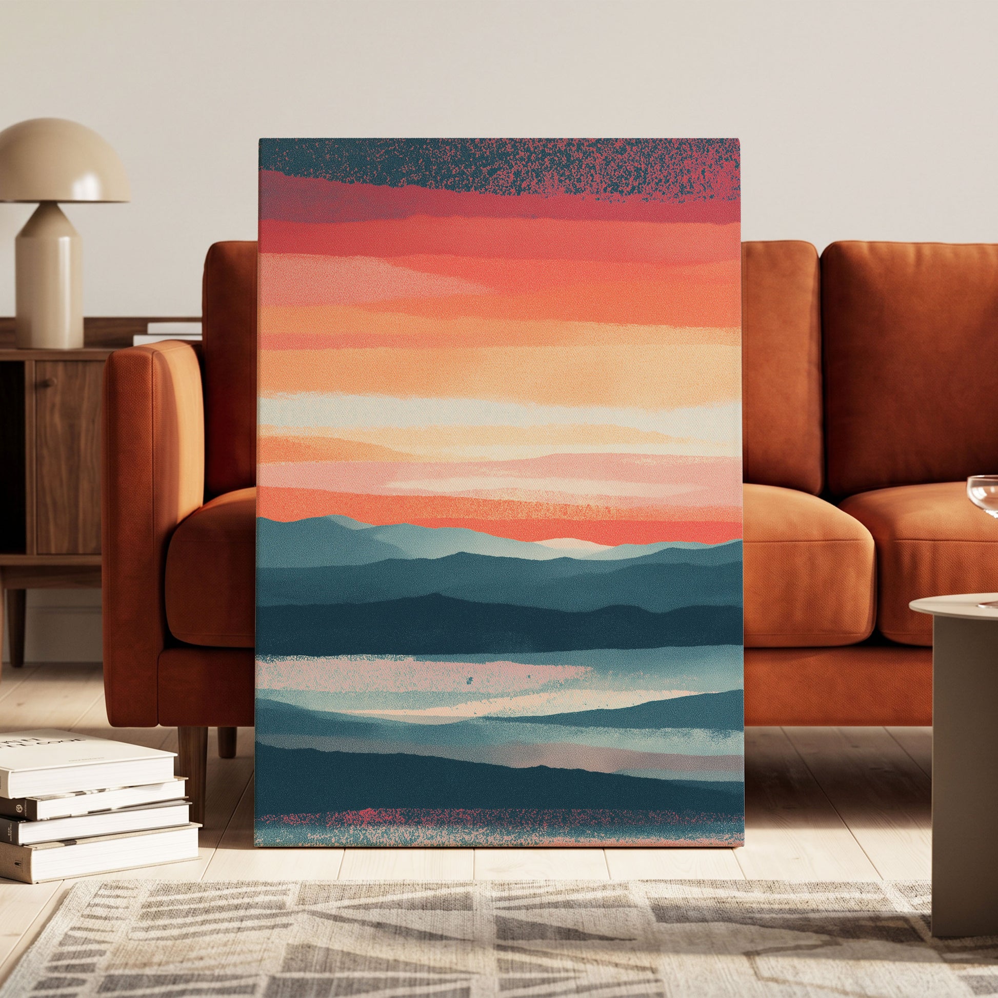 Ember Tide – canvas wall art in a styled interior, gallery view 1