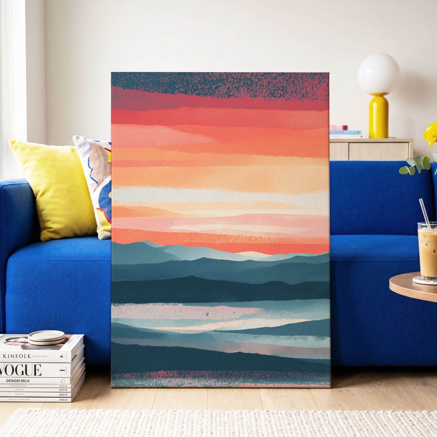 Ember Tide – canvas wall art in a styled interior, gallery view 2