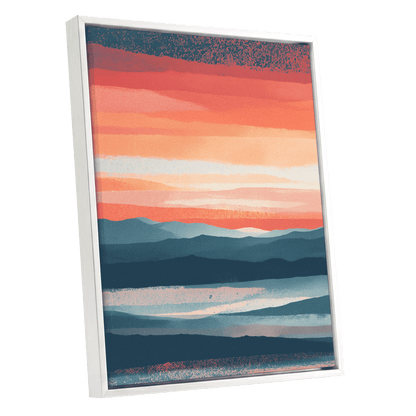 Ember Tide – white framed canvas option