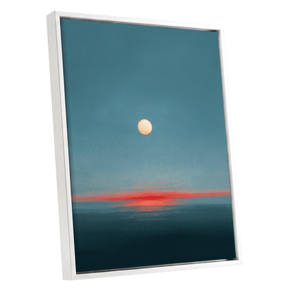 Ember Tide – white framed canvas option
